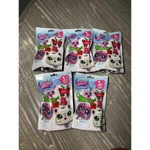 Lot Of 5 Littlest Pet Shop 2025 G7 Sleigh All Day Christmas Edition Blind Bag